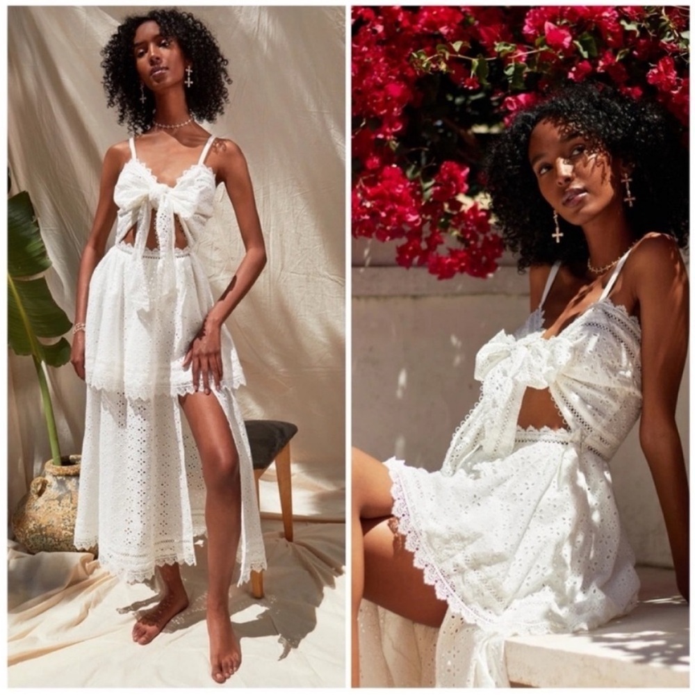 V. Chapman Panna Cotta Midi Dress White